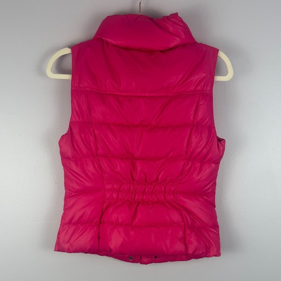 Abercrombie & Fitch Down Feather Blend Bright Pink Sleeveless Puffer Small Vest - Picture 11 of 11
